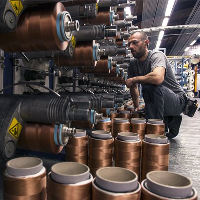 Production et vérification des bobines de fils