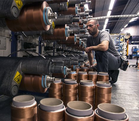 Production et vérification des bobines de fils